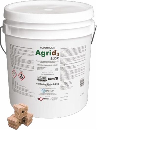 Rodenticida Agrid3 Blox en balde