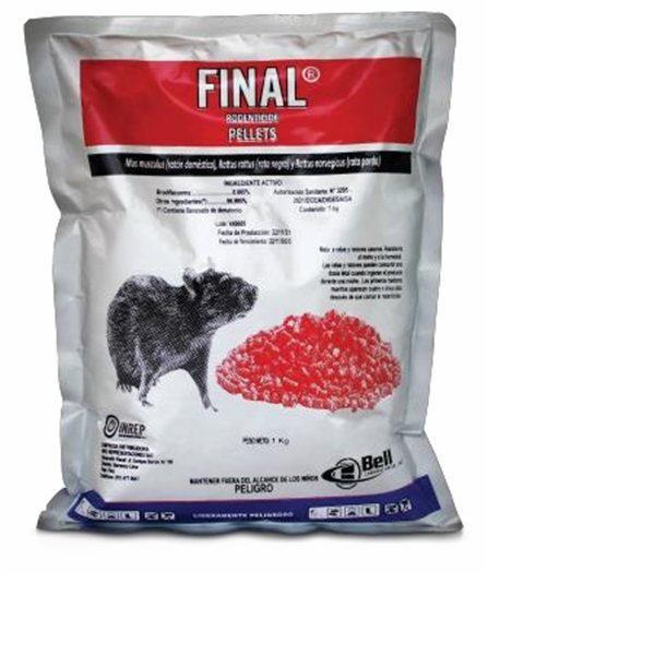 Rodenticida Final Pellets, bolsa de 1 kg