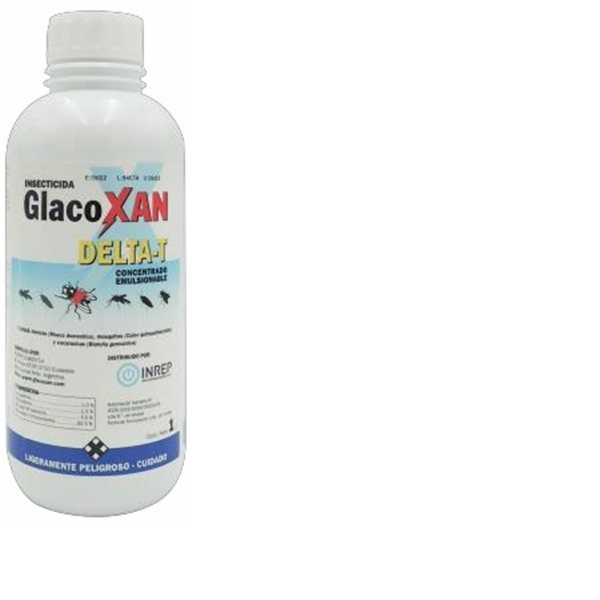 Insecticida Glacoxan Delta-T, frasco de 1 litro
